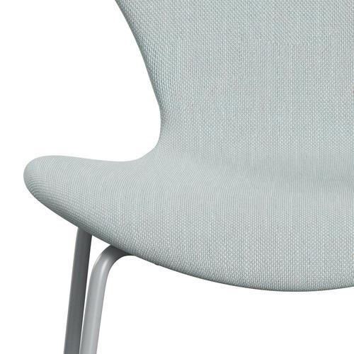 [product_category]-Fritz Hansen 3107 Chair Full Upholstery, Silver Grey/Sunniva 2 White/Light Blue-Fritz Hansen-3107FU-SV723-SIGREY-FRI-6