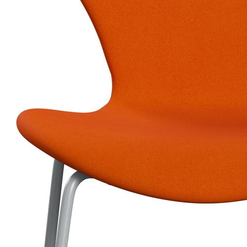 [product_category]-Fritz Hansen 3107 Chair Full Upholstery, Silver Grey/Tonus Light Orange-Fritz Hansen-3107FU-TON125-SIGREY-FRI-6
