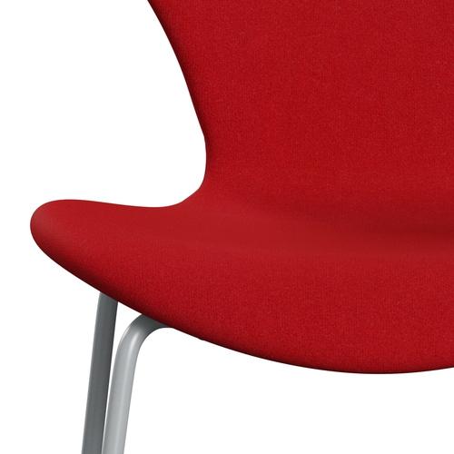 [product_category]-Fritz Hansen 3107 Chair Full Upholstery, Silver Grey/Tonus Red-Fritz Hansen-3107FU-TON130-SIGREY-FRI-6