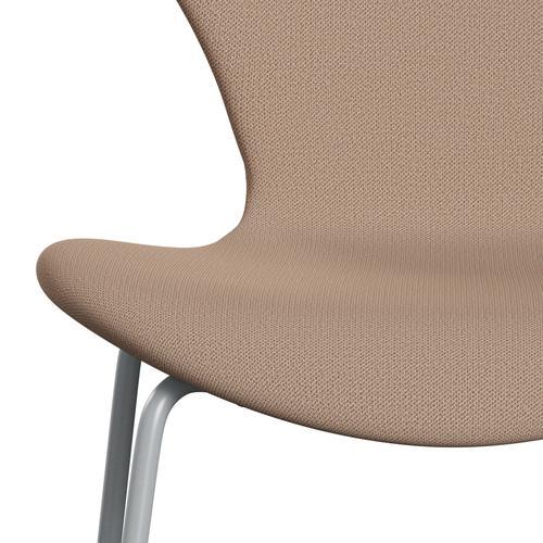 Fritz Hansen 3107 Chair Full Upholstery, Silvergrey/Capture Pink Sand