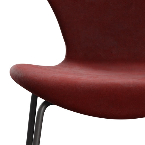 [product_category]-Fritz Hansen 3107 Chair Full Upholstery, Warm Graphite/Belfast Velvet Autumn Red-Fritz Hansen-3107FU-BEL255-WARGRA-FRI-6