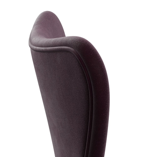 [product_category]-Fritz Hansen 3107 Chair Full Upholstery, Warm Graphite/Belfast Velvet Dark Plum-Fritz Hansen-3107FU-BEL232-WARGRA-FRI-5