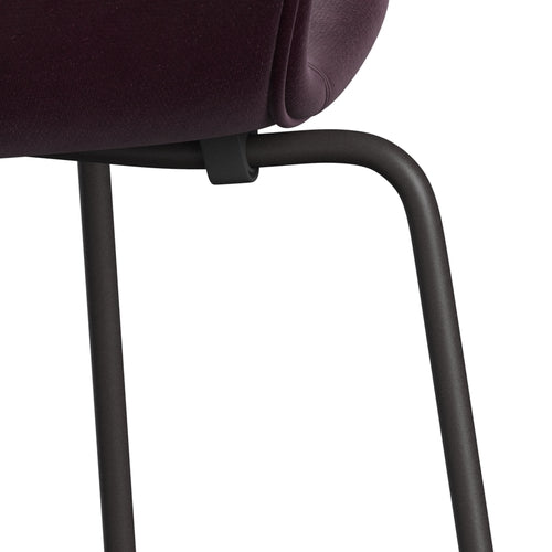 [product_category]-Fritz Hansen 3107 Chair Full Upholstery, Warm Graphite/Belfast Velvet Dark Plum-Fritz Hansen-3107FU-BEL232-WARGRA-FRI-7