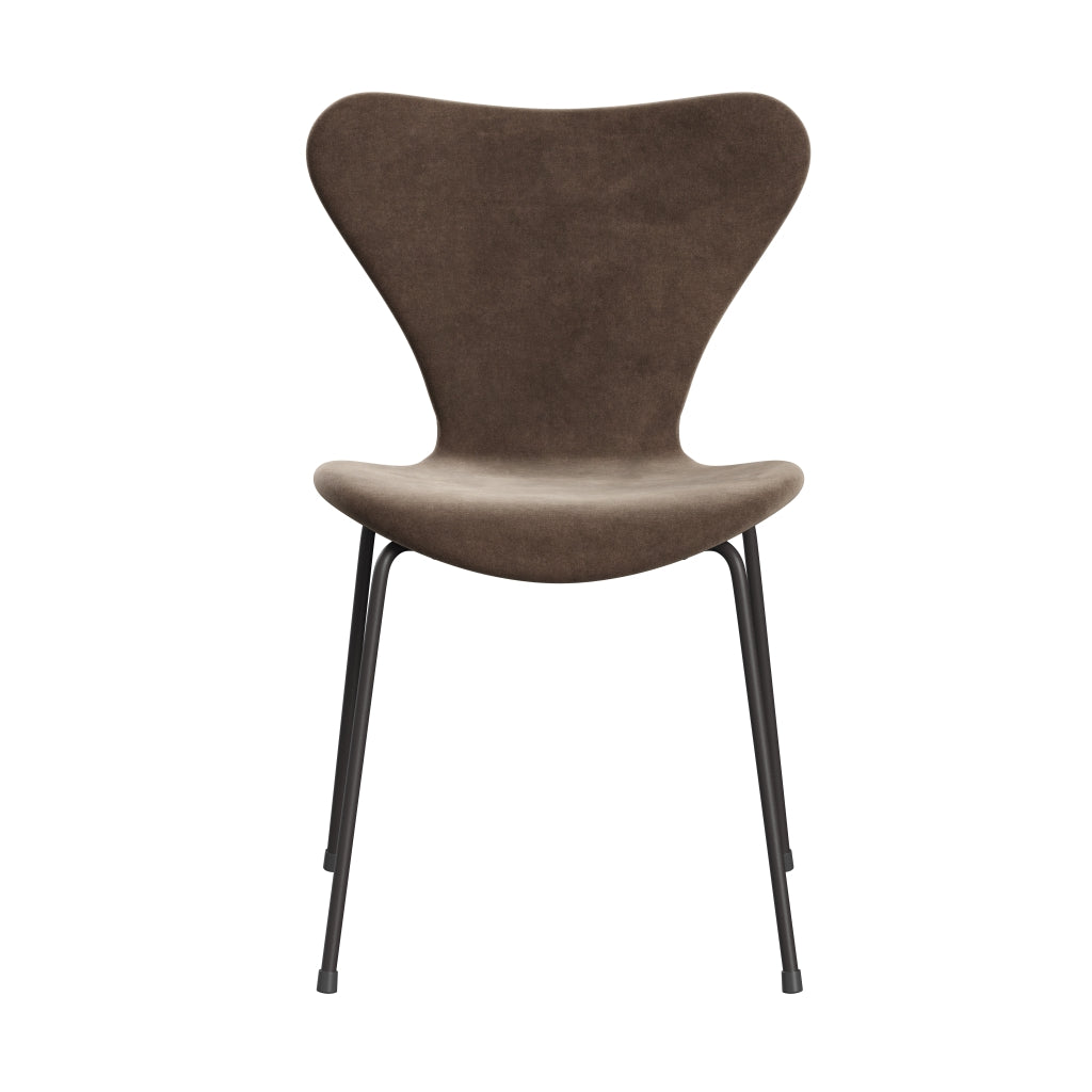 [product_category]-Fritz Hansen 3107 Chair Full Upholstery, Warm Graphite/Belfast Velvet Grey Brown-Fritz Hansen-3107FU-BEL772-WARGRA-FRI-1