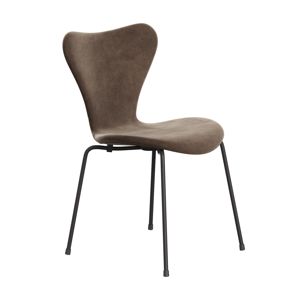 [product_category]-Fritz Hansen 3107 Chair Full Upholstery, Warm Graphite/Belfast Velvet Grey Brown-Fritz Hansen-3107FU-BEL772-WARGRA-FRI-2