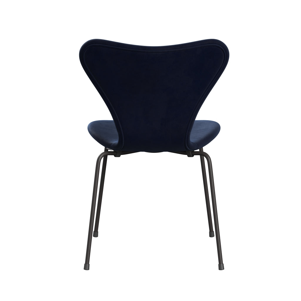 [product_category]-Fritz Hansen 3107 Chair Full Upholstery, Warm Graphite/Belfast Velvet Midnight Blue-Fritz Hansen-3107FU-BEL062-WARGRA-FRI-4