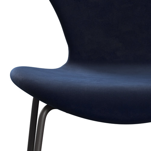 [product_category]-Fritz Hansen 3107 Chair Full Upholstery, Warm Graphite/Belfast Velvet Midnight Blue-Fritz Hansen-3107FU-BEL062-WARGRA-FRI-6