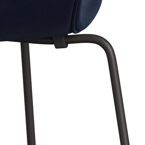 [product_category]-Fritz Hansen 3107 Chair Full Upholstery, Warm Graphite/Belfast Velvet Midnight Blue-Fritz Hansen-3107FU-BEL062-WARGRA-FRI-7