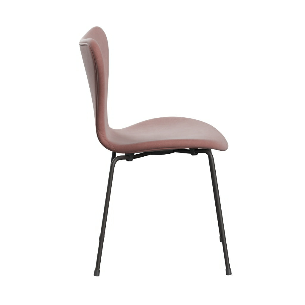 [product_category]-Fritz Hansen 3107 Chair Full Upholstery, Warm Graphite/Belfast Velvet Misty Rose-Fritz Hansen-3107FU-BEL593-WARGRA-FRI-3