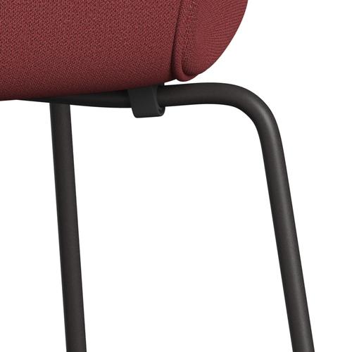 [product_category]-Fritz Hansen 3107 Chair Full Upholstery, Warm Graphite/Capture Dark Red-Fritz Hansen-3107FU-CP5402-WARGRA-FRI-7