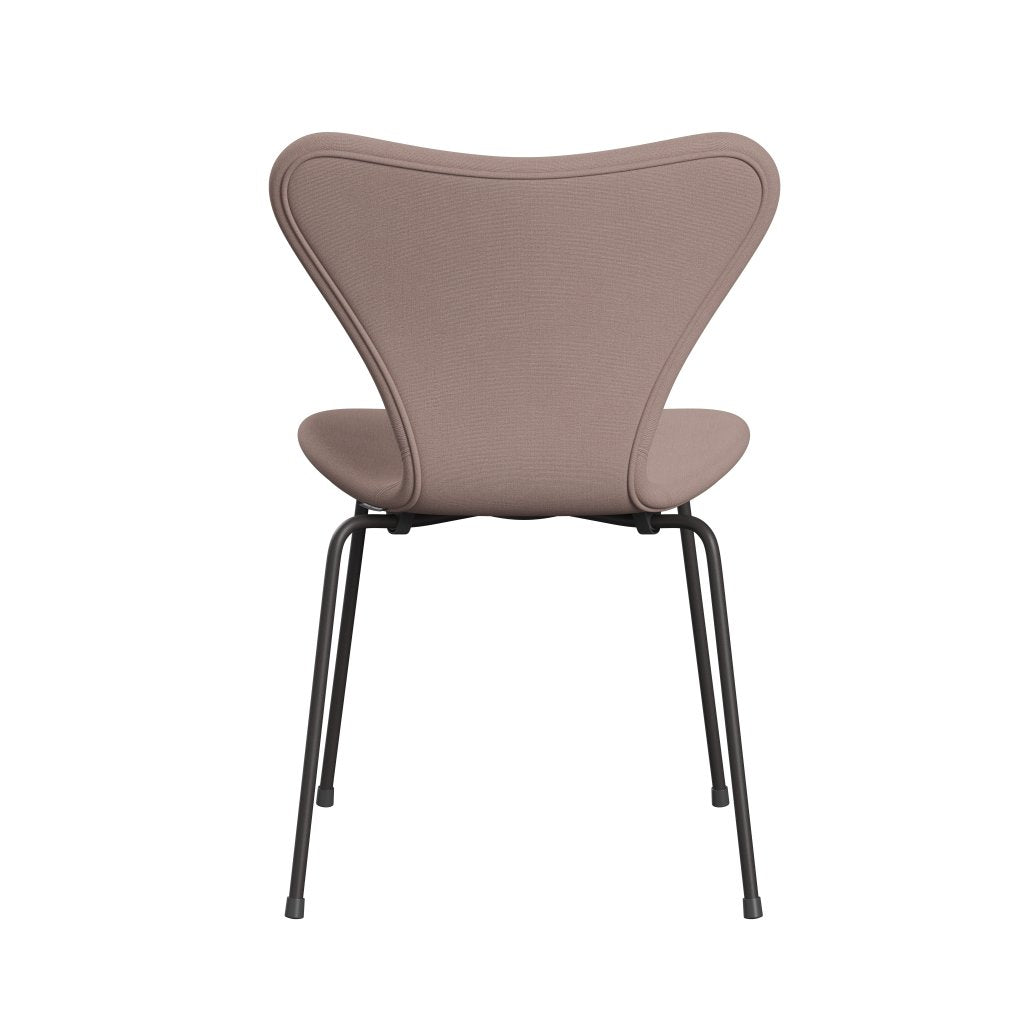 Fritz Hansen 3107 Stol Fuld polstring, varm grafit/Christianshavn Light Red Uni