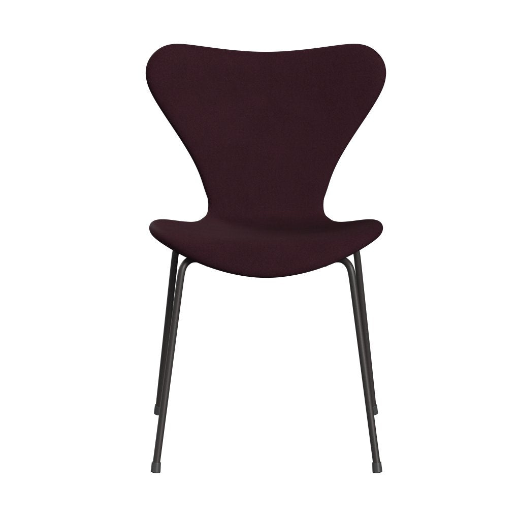 [product_category]-Fritz Hansen 3107 Chair Full Upholstery, Warm Graphite/Comfort Light Bordeaux-Fritz Hansen-3107FU-C01163-WARGRA-FRI-1