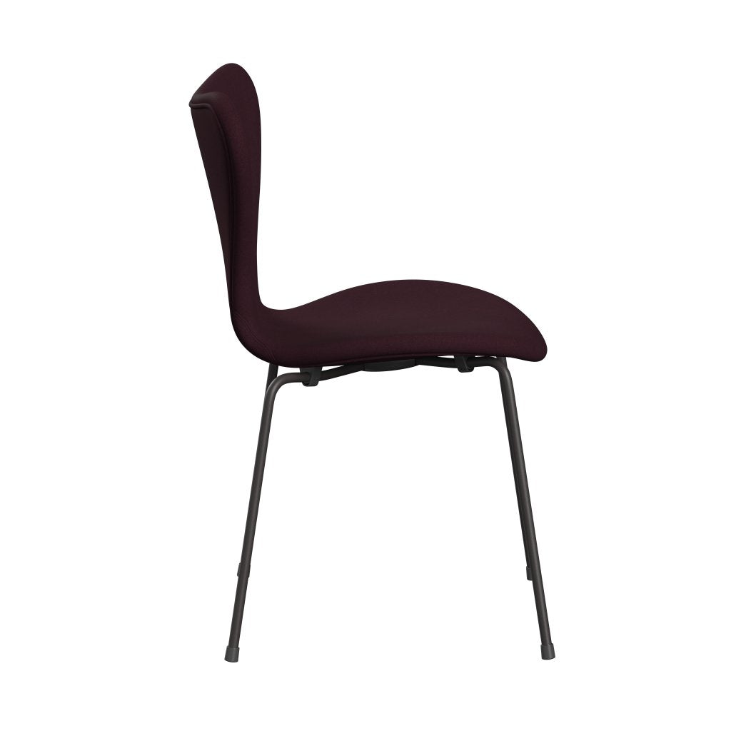 [product_category]-Fritz Hansen 3107 Chair Full Upholstery, Warm Graphite/Comfort Light Bordeaux-Fritz Hansen-3107FU-C01163-WARGRA-FRI-3