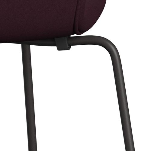 [product_category]-Fritz Hansen 3107 Chair Full Upholstery, Warm Graphite/Comfort Light Bordeaux-Fritz Hansen-3107FU-C01163-WARGRA-FRI-7