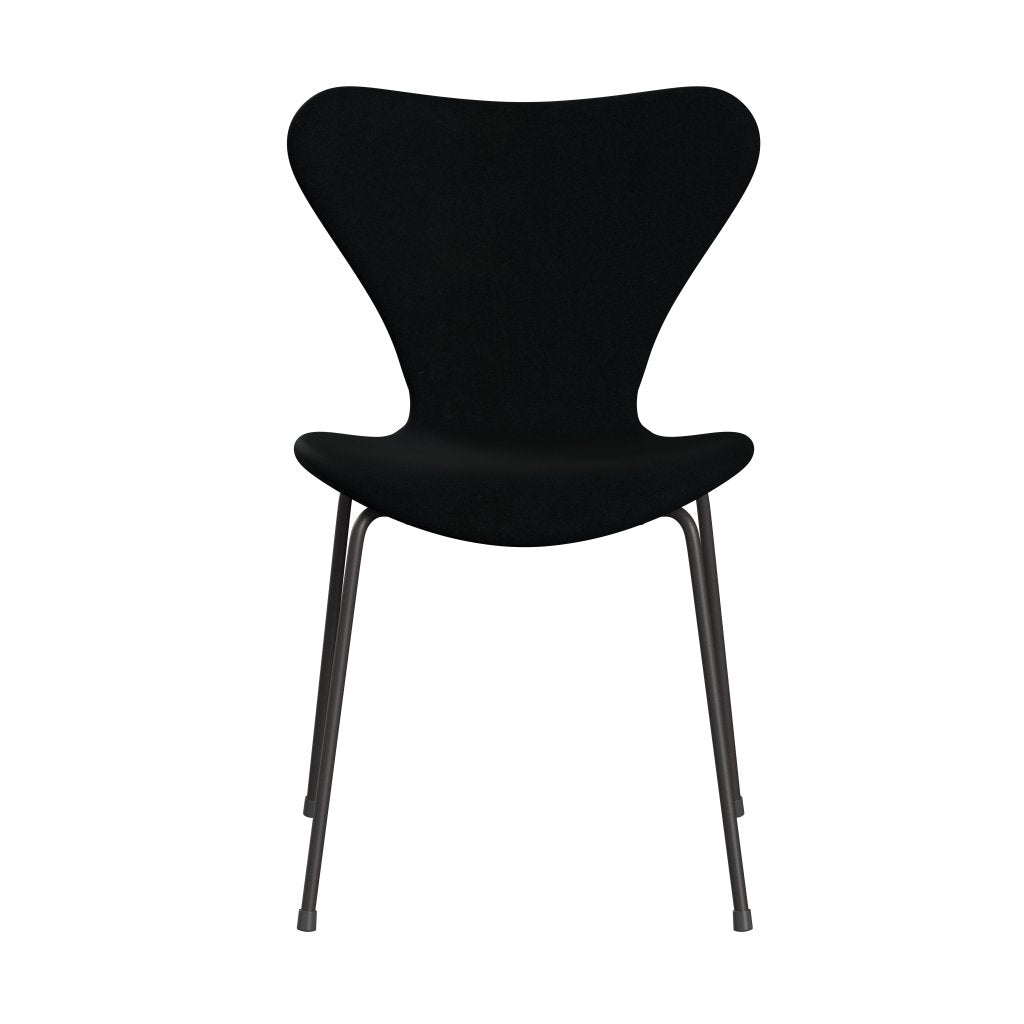 [product_category]-Fritz Hansen 3107 Chair Full Upholstery, Warm Graphite/Divina Black-Fritz Hansen-3107FU-DIV191-WARGRA-FRI-1