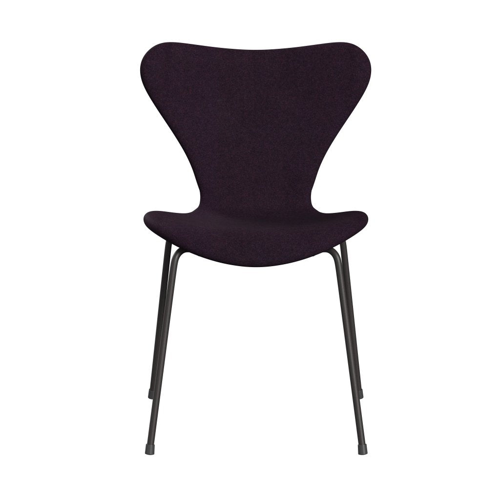 [product_category]-Fritz Hansen 3107 Chair Full Upholstery, Warm Graphite/Divina Md Aubergine-Fritz Hansen-3107FU-DMD683-WARGRA-FRI-1