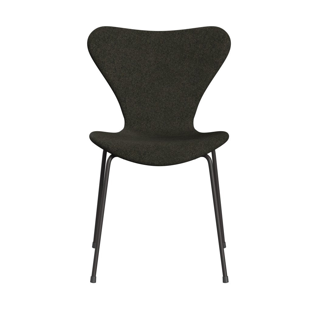 [product_category]-Fritz Hansen 3107 Chair Full Upholstery, Warm Graphite/Divina Melange Grey Brown-Fritz Hansen-3107FU-DIM277-WARGRA-FRI-1