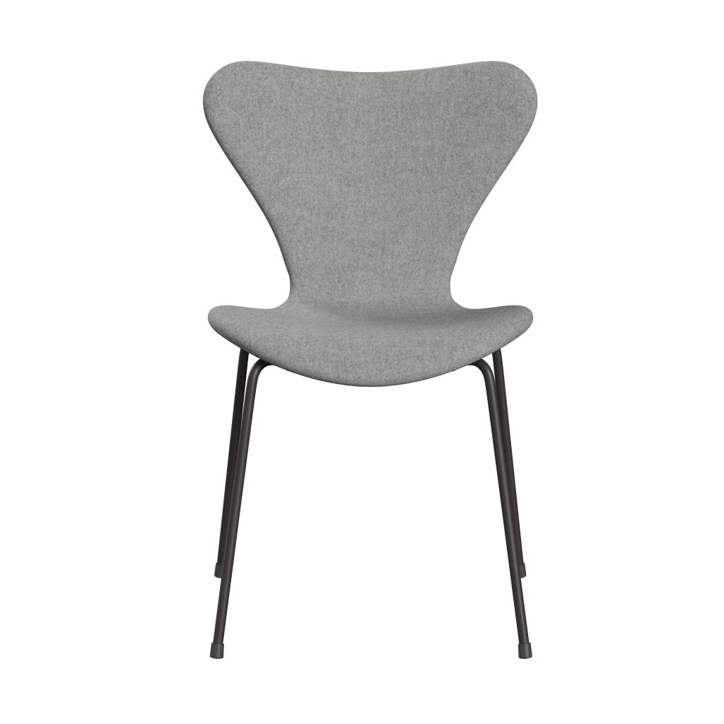 [product_category]-Fritz Hansen 3107 Chair Full Upholstery, Warm Graphite/Divina Melange Light Grey-Fritz Hansen-3107FU-DIM120-WARGRA-FRI-1