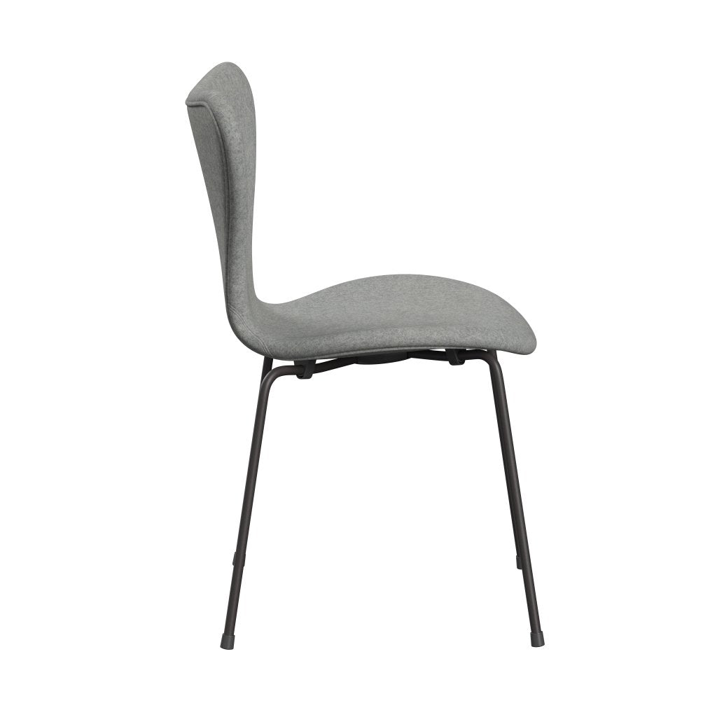 [product_category]-Fritz Hansen 3107 Chair Full Upholstery, Warm Graphite/Divina Melange Light Grey-Fritz Hansen-3107FU-DIM120-WARGRA-FRI-3