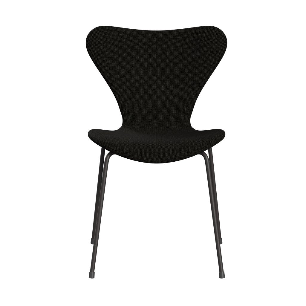 [product_category]-Fritz Hansen 3107 Chair Full Upholstery, Warm Graphite/Hallingdal Black/Grey (Hal173)-Fritz Hansen-3107FU-HAL173-WARGRA-FRI-1