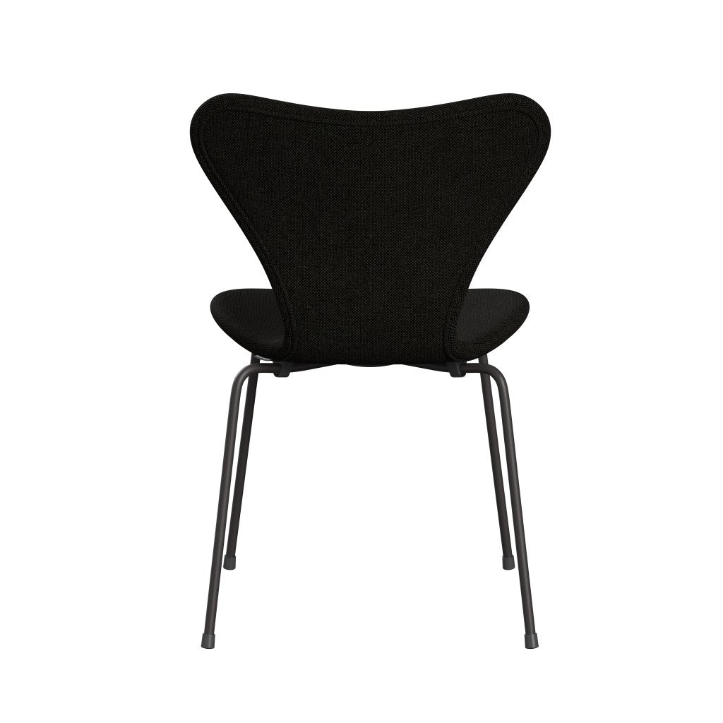 [product_category]-Fritz Hansen 3107 Chair Full Upholstery, Warm Graphite/Hallingdal Black/Grey (Hal173)-Fritz Hansen-3107FU-HAL173-WARGRA-FRI-4