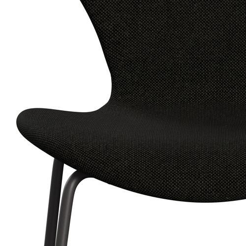 [product_category]-Fritz Hansen 3107 Chair Full Upholstery, Warm Graphite/Hallingdal Black/Grey (Hal173)-Fritz Hansen-3107FU-HAL173-WARGRA-FRI-6