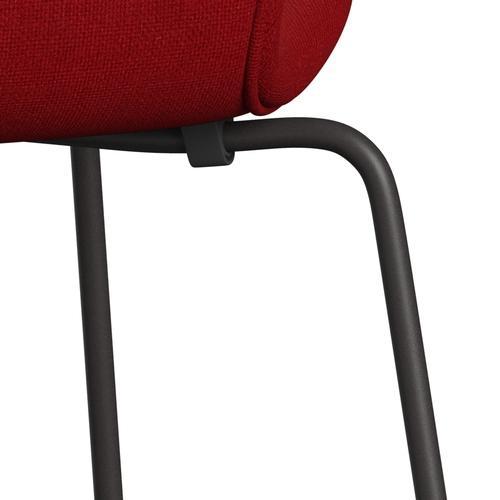 [product_category]-Fritz Hansen 3107 Chair Full Upholstery, Warm Graphite/Hallingdal Classic Red-Fritz Hansen-3107FU-HAL674-WARGRA-FRI-7