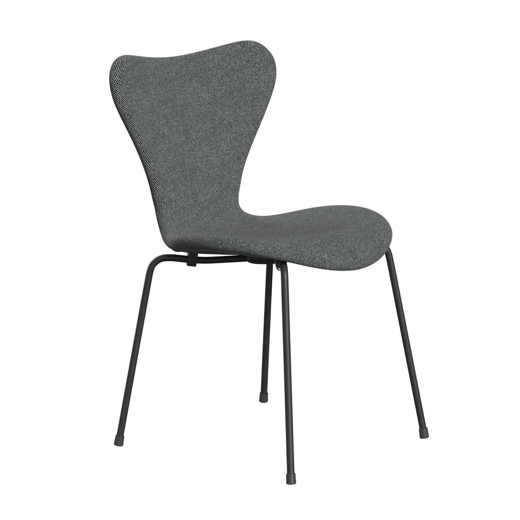 [product_category]-Fritz Hansen 3107 Chair Full Upholstery, Warm Graphite/Hallingdal White Black-Fritz Hansen-3107FU-HAL166-WARGRA-FRI-2
