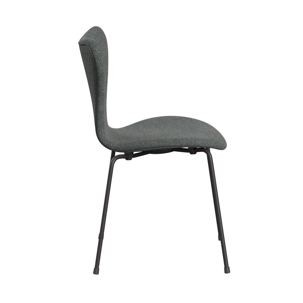 [product_category]-Fritz Hansen 3107 Chair Full Upholstery, Warm Graphite/Hallingdal White Black-Fritz Hansen-3107FU-HAL166-WARGRA-FRI-3