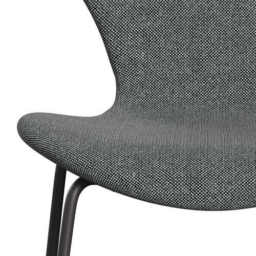 [product_category]-Fritz Hansen 3107 Chair Full Upholstery, Warm Graphite/Hallingdal White Black-Fritz Hansen-3107FU-HAL166-WARGRA-FRI-6