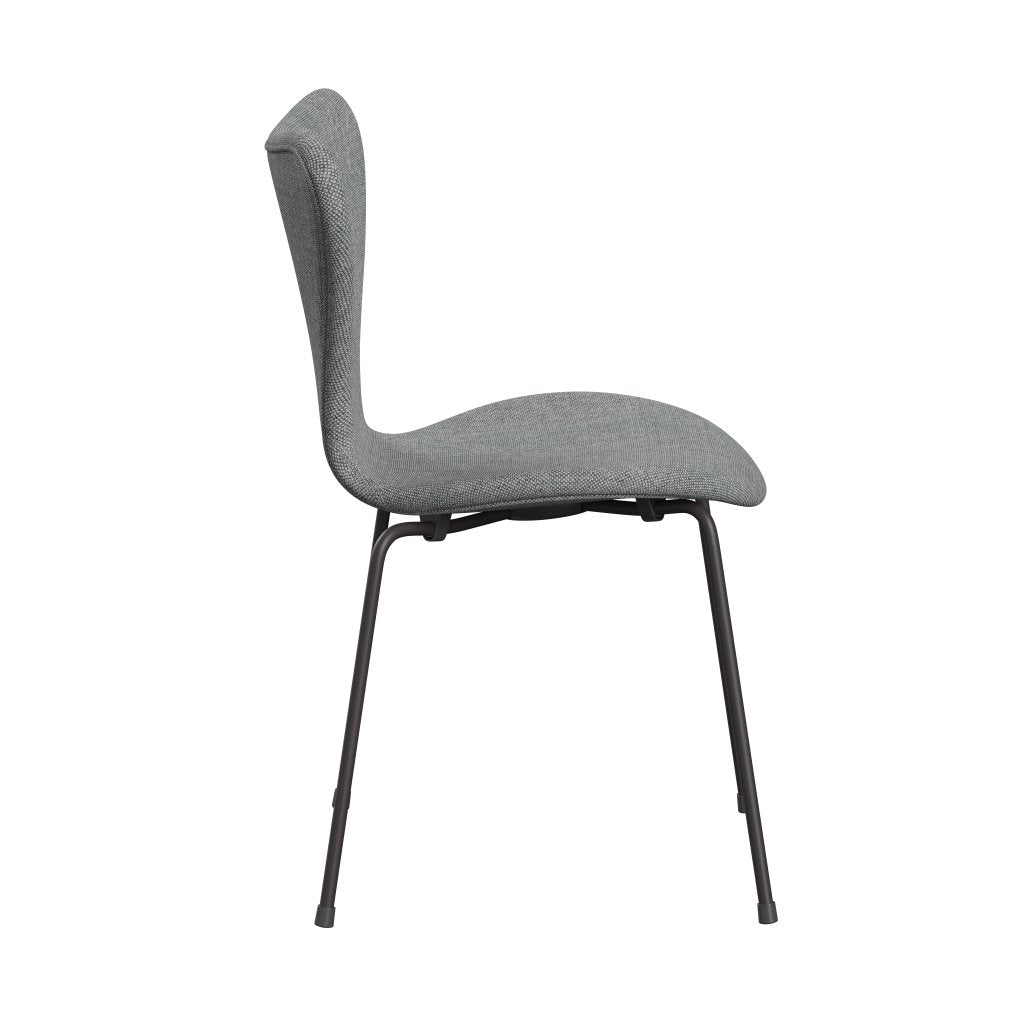 [product_category]-Fritz Hansen 3107 Chair Full Upholstery, Warm Graphite/Hallingdal White Grey-Fritz Hansen-3107FU-HAL116-WARGRA-FRI-3