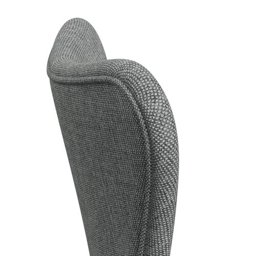 [product_category]-Fritz Hansen 3107 Chair Full Upholstery, Warm Graphite/Hallingdal White Grey-Fritz Hansen-3107FU-HAL116-WARGRA-FRI-5