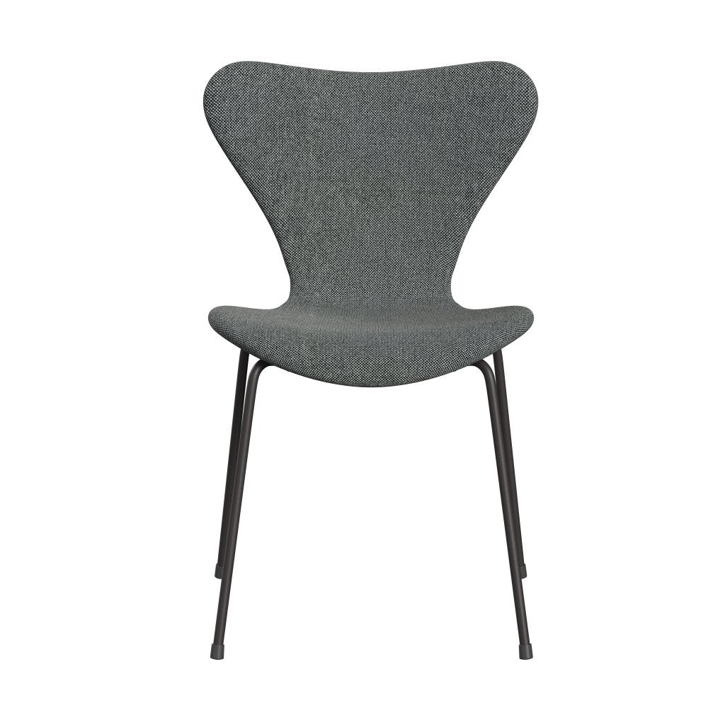 [product_category]-Fritz Hansen 3107 Chair Full Upholstery, Warm Graphite/Hallingdal White/Brown-Fritz Hansen-3107FU-HAL126-WARGRA-FRI-1