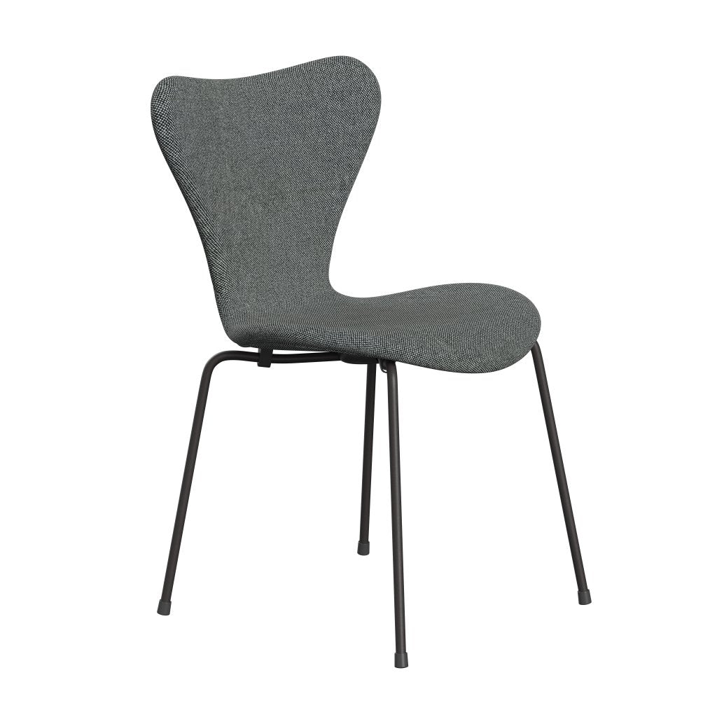 [product_category]-Fritz Hansen 3107 Chair Full Upholstery, Warm Graphite/Hallingdal White/Brown-Fritz Hansen-3107FU-HAL126-WARGRA-FRI-2