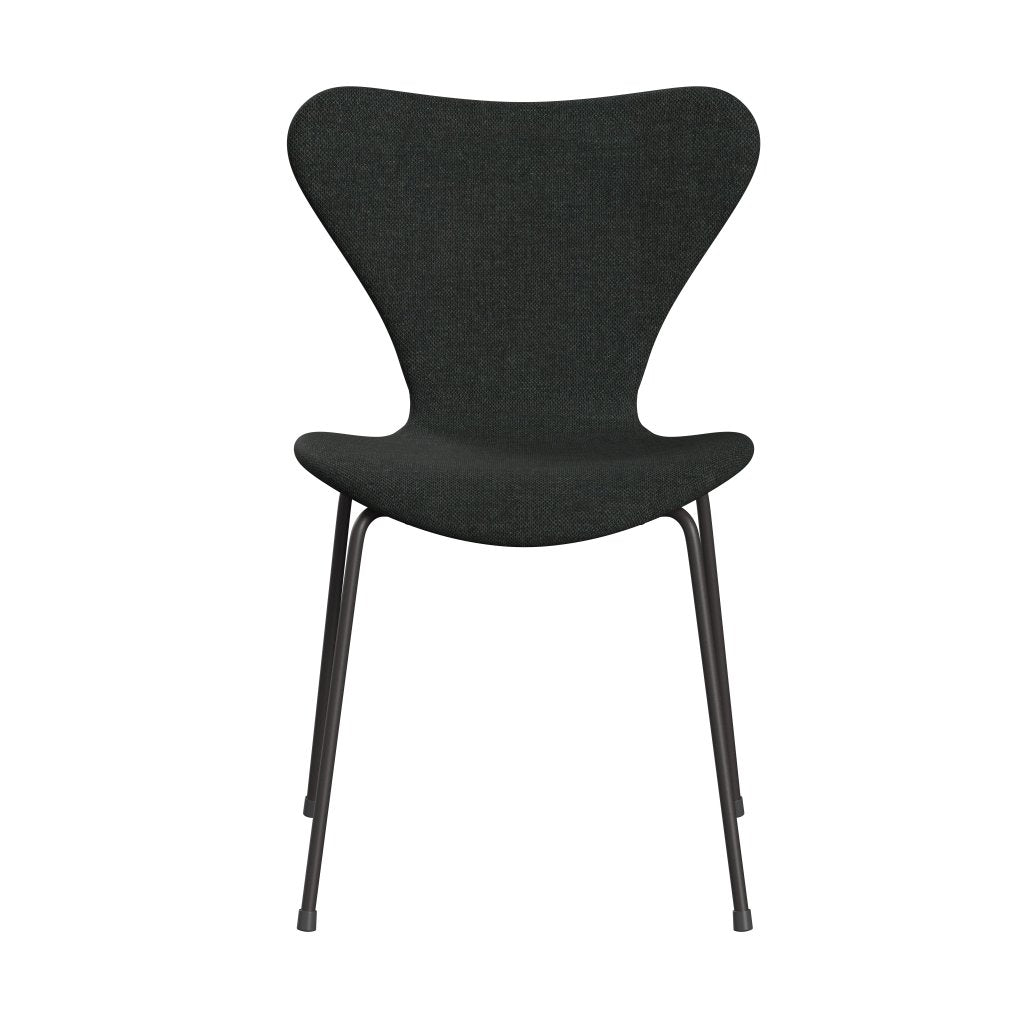 [product_category]-Fritz Hansen 3107 Chair Full Upholstery, Warm Graphite/Re Wool Black/Natural-Fritz Hansen-3107FU-REW198-WARGRA-FRI-1