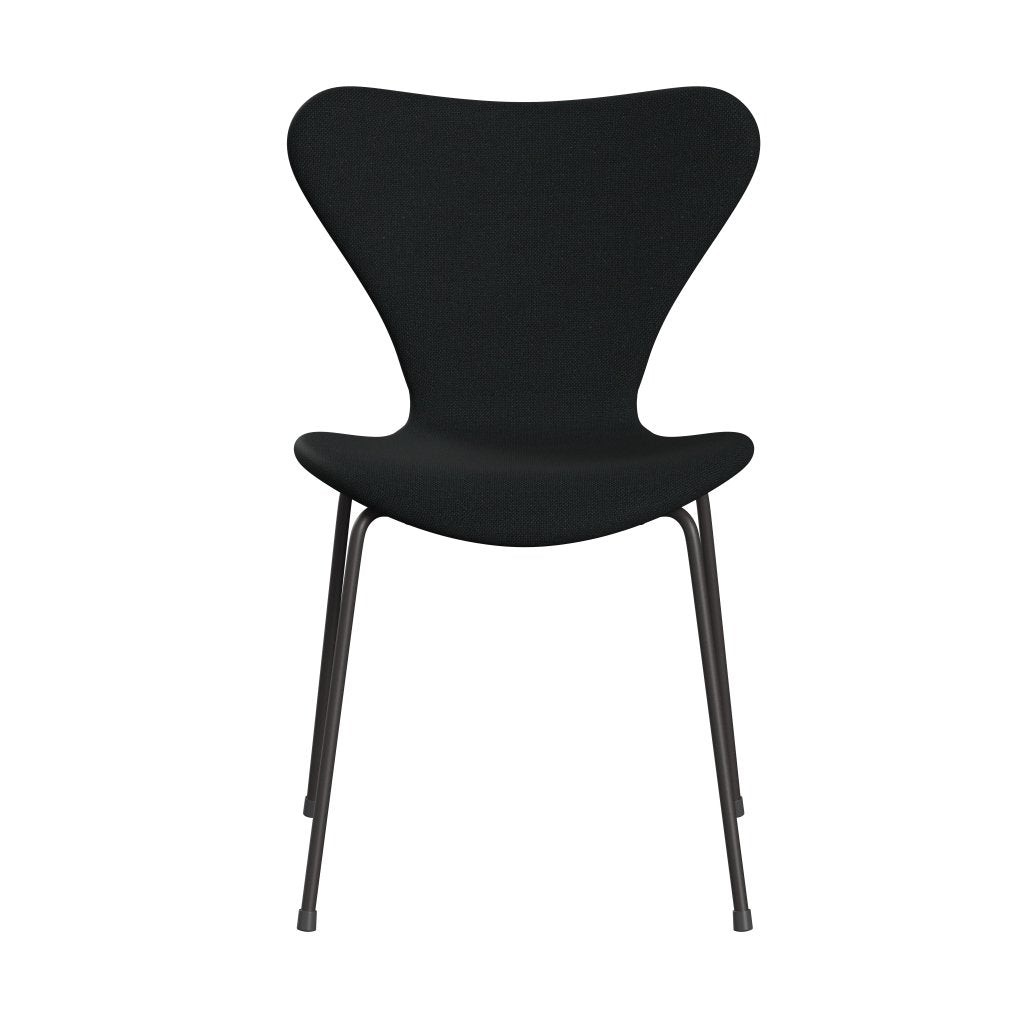 [product_category]-Fritz Hansen 3107 Chair Full Upholstery, Warm Graphite/Sunniva 2 Black (Sv193)-Fritz Hansen-3107FU-SV193-WARGRA-FRI-1