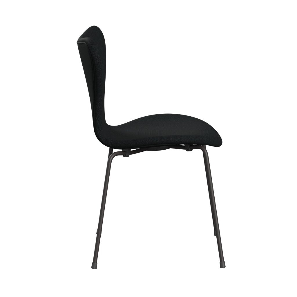 [product_category]-Fritz Hansen 3107 Chair Full Upholstery, Warm Graphite/Sunniva 2 Black (Sv193)-Fritz Hansen-3107FU-SV193-WARGRA-FRI-3