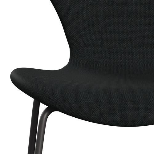 [product_category]-Fritz Hansen 3107 Chair Full Upholstery, Warm Graphite/Sunniva 2 Black (Sv193)-Fritz Hansen-3107FU-SV193-WARGRA-FRI-6