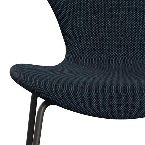 [product_category]-Fritz Hansen 3107 Chair Full Upholstery, Warm Graphite/Sunniva 2 Black/Navy-Fritz Hansen-3107FU-SV783-WARGRA-FRI-6