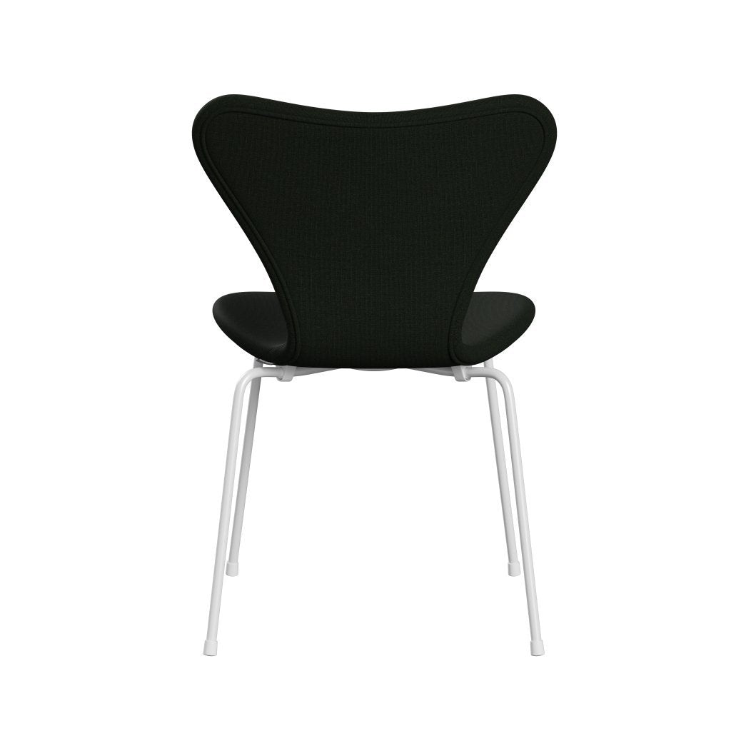 [product_category]-Fritz Hansen 3107 Chair Full Upholstery, White/Canvas Dark Green-Fritz Hansen-3107FU-CA0996-DRWH-FRI-4