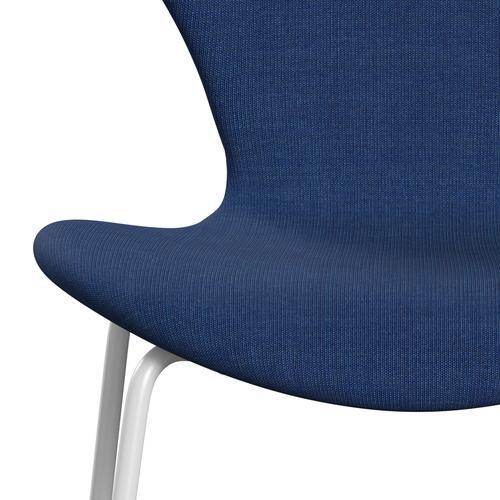 [product_category]-Fritz Hansen 3107 Chair Full Upholstery, White/Canvas Light Blue (Ca0746)-Fritz Hansen-3107FU-CA0746-DRWH-FRI-6