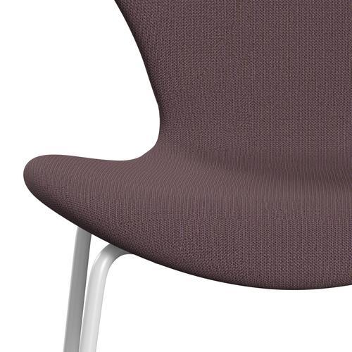 [product_category]-Fritz Hansen 3107 Chair Full Upholstery, White/Capture Aubergine-Fritz Hansen-3107FU-CP6302-DRWH-FRI-6