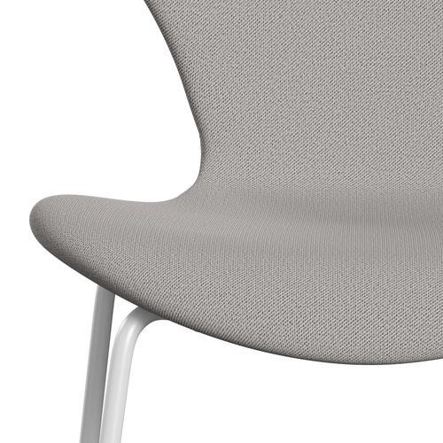 [product_category]-Fritz Hansen 3107 Chair Full Upholstery, White/Capture Grey-Fritz Hansen-3107FU-CP4001-DRWH-FRI-6