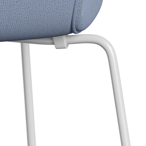 [product_category]-Fritz Hansen 3107 Chair Full Upholstery, White/Capture Light Blue (Cp4902)-Fritz Hansen-3107FU-CP4902-DRWH-FRI-7