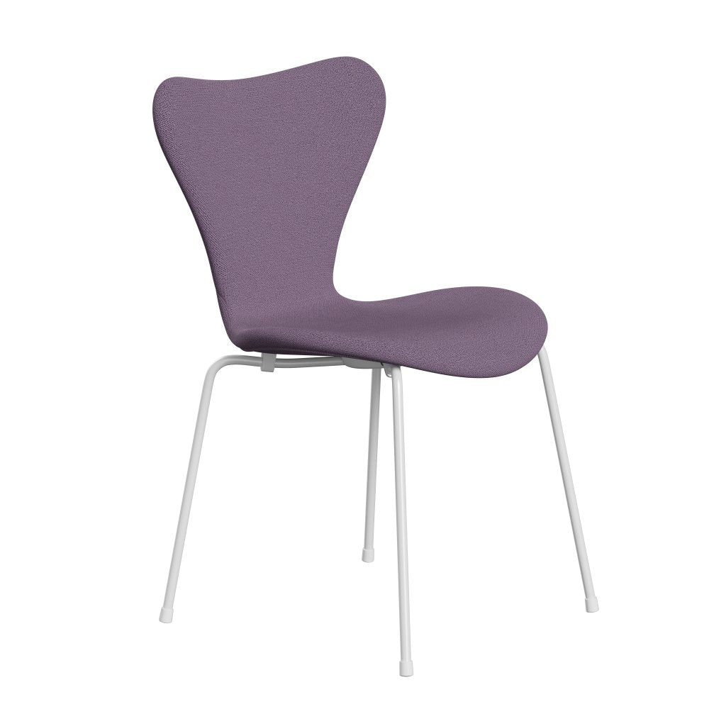 [product_category]-Fritz Hansen 3107 Chair Full Upholstery, White/Capture Light Violet-Fritz Hansen-3107FU-CP4501-DRWH-FRI-2