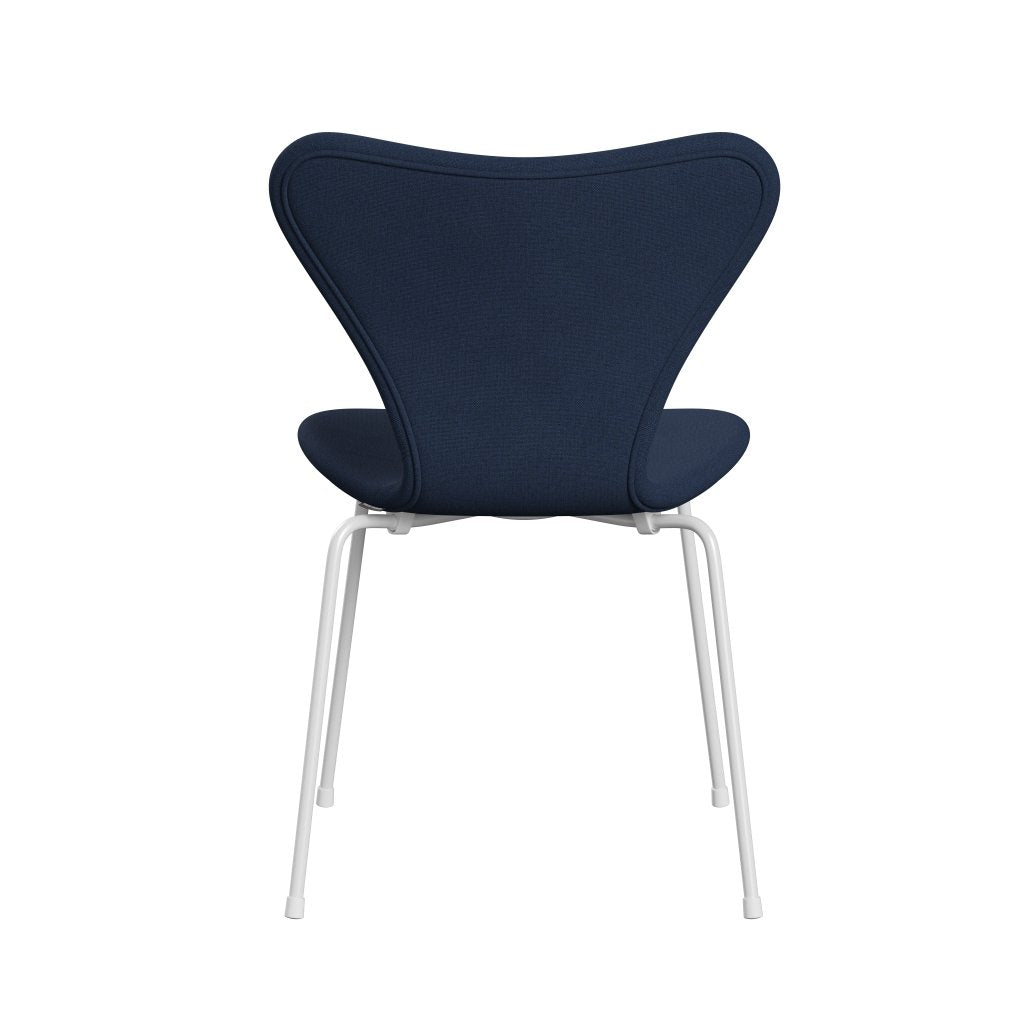 [product_category]-Fritz Hansen 3107 Chair Full Upholstery, White/Christianshavn Dark Blue-Fritz Hansen-3107FU-CH1155-DRWH-FRI-4