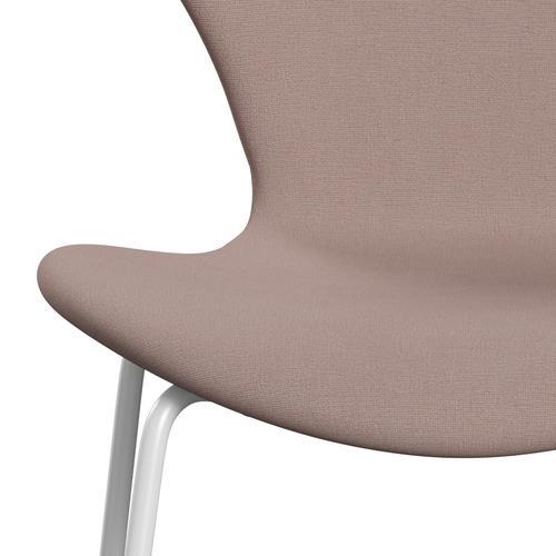 [product_category]-Fritz Hansen 3107 Chair Full Upholstery, White/Christianshavn Light Red Uni-Fritz Hansen-3107FU-CH1130-DRWH-FRI-6