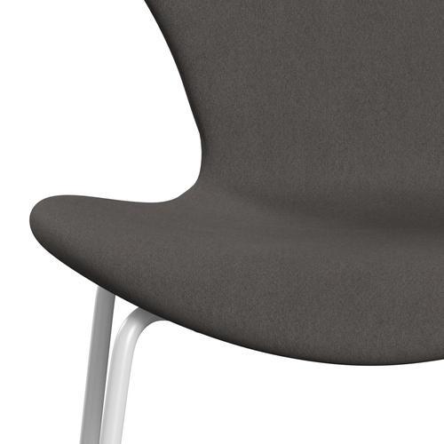 [product_category]-Fritz Hansen 3107 Chair Full Upholstery, White/Comfort Dark Grey (C60008)-Fritz Hansen-3107FU-C60008-DRWH-FRI-6