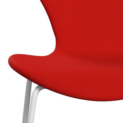 [product_category]-Fritz Hansen 3107 Chair Full Upholstery, White/Comfort Light Red-Fritz Hansen-3107FU-C64002-DRWH-FRI-6