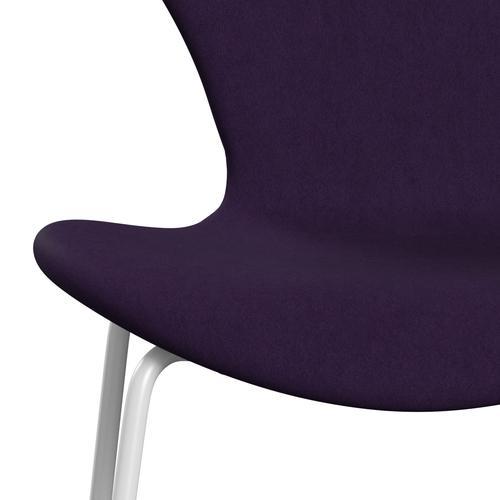 [product_category]-Fritz Hansen 3107 Chair Full Upholstery, White/Comfort Violet Dark-Fritz Hansen-3107FU-C01147-DRWH-FRI-6